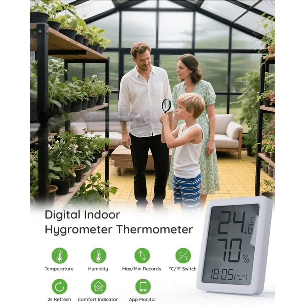 WUKHG 6x10FT Outdoor Greenhouse with Thermometer Hygrometer, Heavy-Duty Walk-in Greenhouse for Garden with Reinforced Aluminum Frame, All-Weather Greenhouse with UV-Resistant Polycarbonate Panels