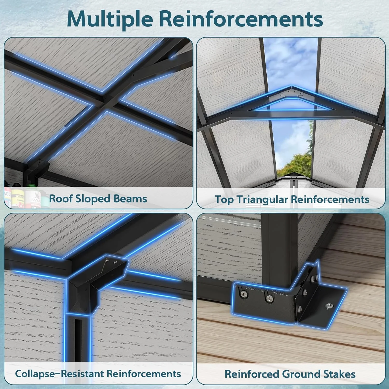 WUKHG 6x8FT Resin Shed with Floor, Weather-Resistant Plastic Garden Shed for Backyard, Waterproof UV-Proof Outdoor Storage Shed for Tools, Bikes & Equipment